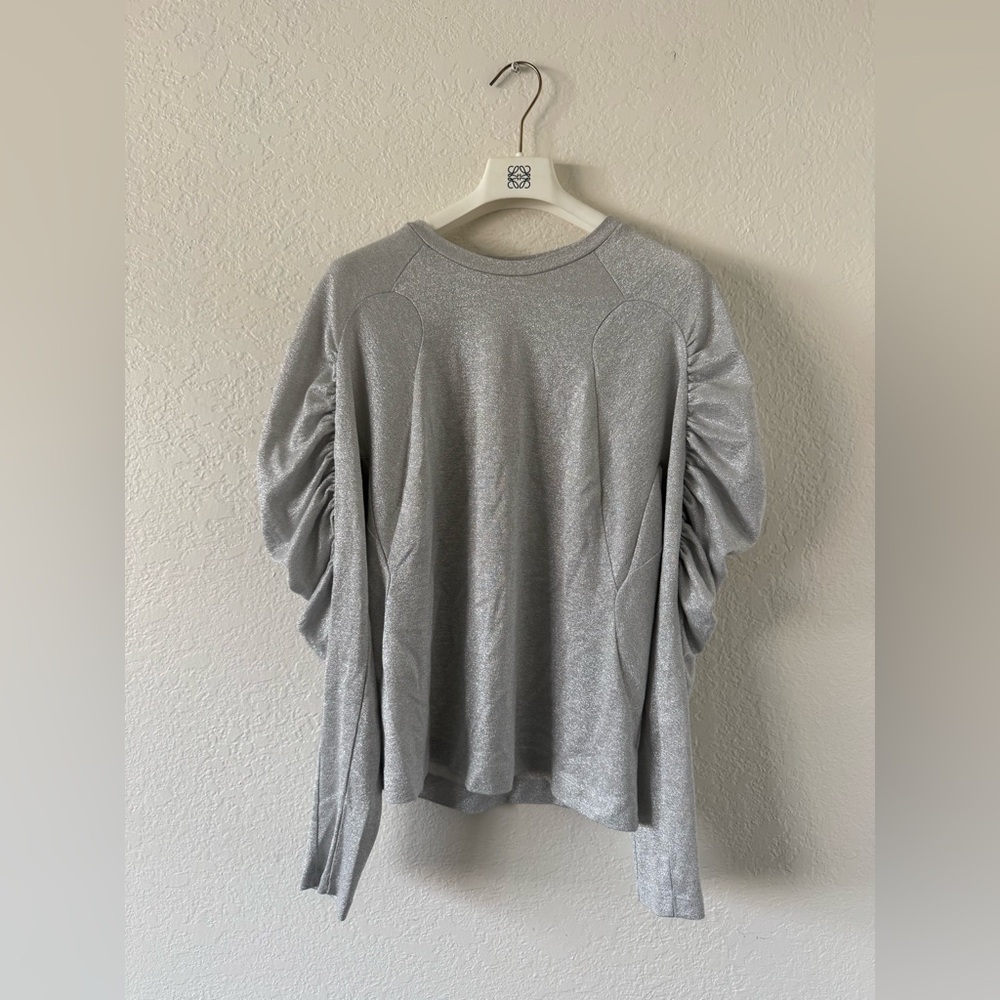Dries Van Noten Silver Long Sleeve Top